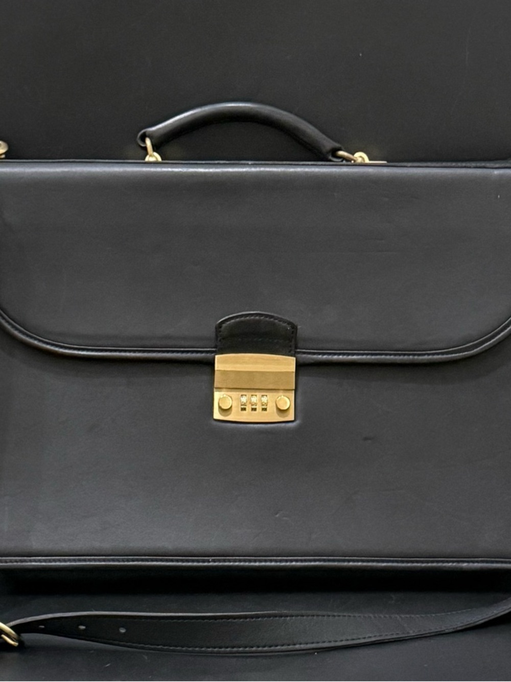 Vintage 90’s COACH Black Leather Diplomat Attache or Business Attaché Briefcase - Picture 2 of 16